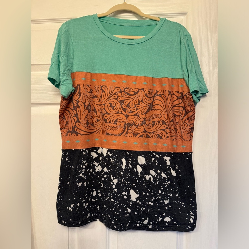Western  print XL short sleeve t shirt